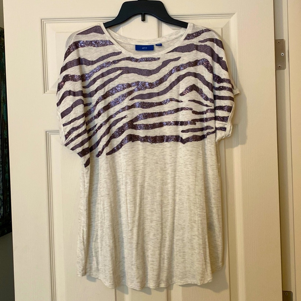 Women’s Flashy Zebra Striped Short Sleeve T-shirt XL